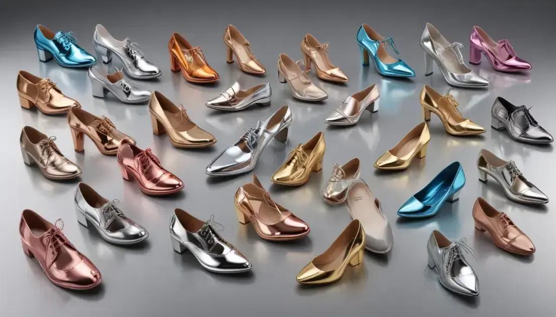 Tendências atuais de sapatos metalizados