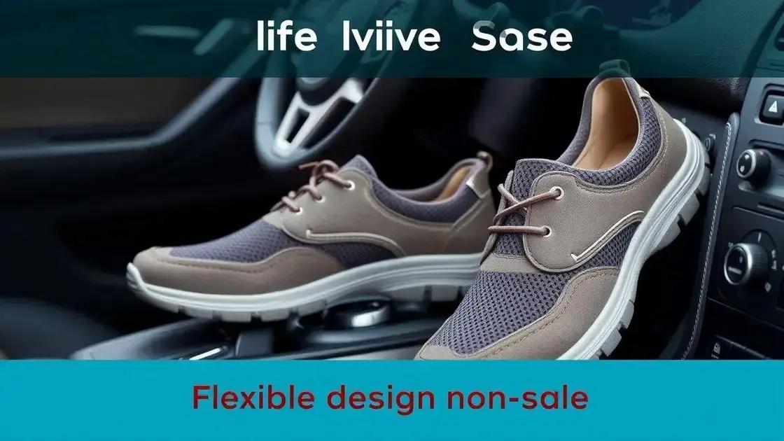 Características essenciais de sapatos confortáveis para motoristas