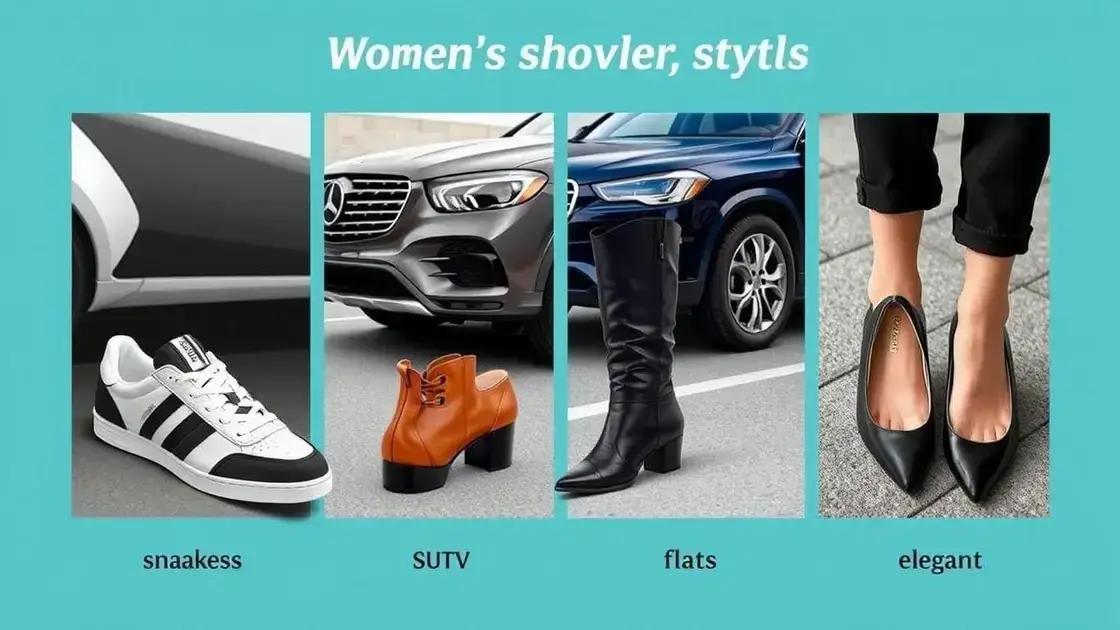 Estilos de sapatos que combinam com diferentes tipos de veículos