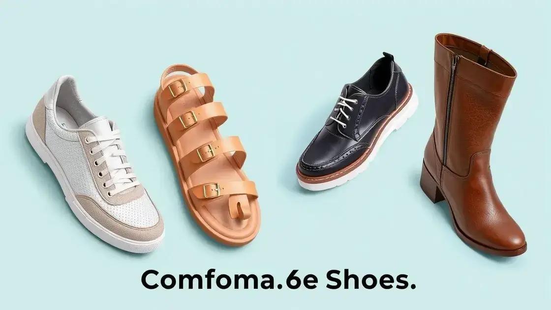 Tipos de sapatos mais confortáveis para mulheres