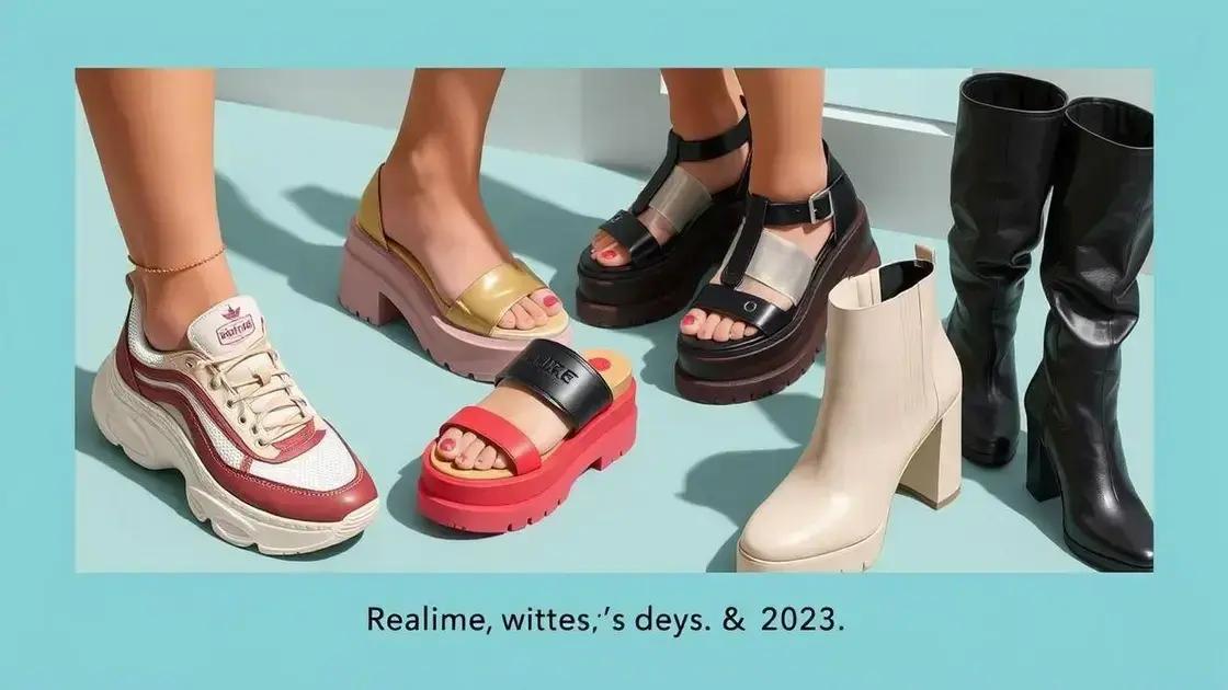 Tendências de calçados femininos para 2023