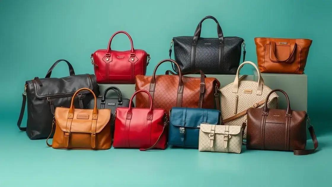 Tipos de bolsas: descubra os estilos que combinam com seu cotidiano