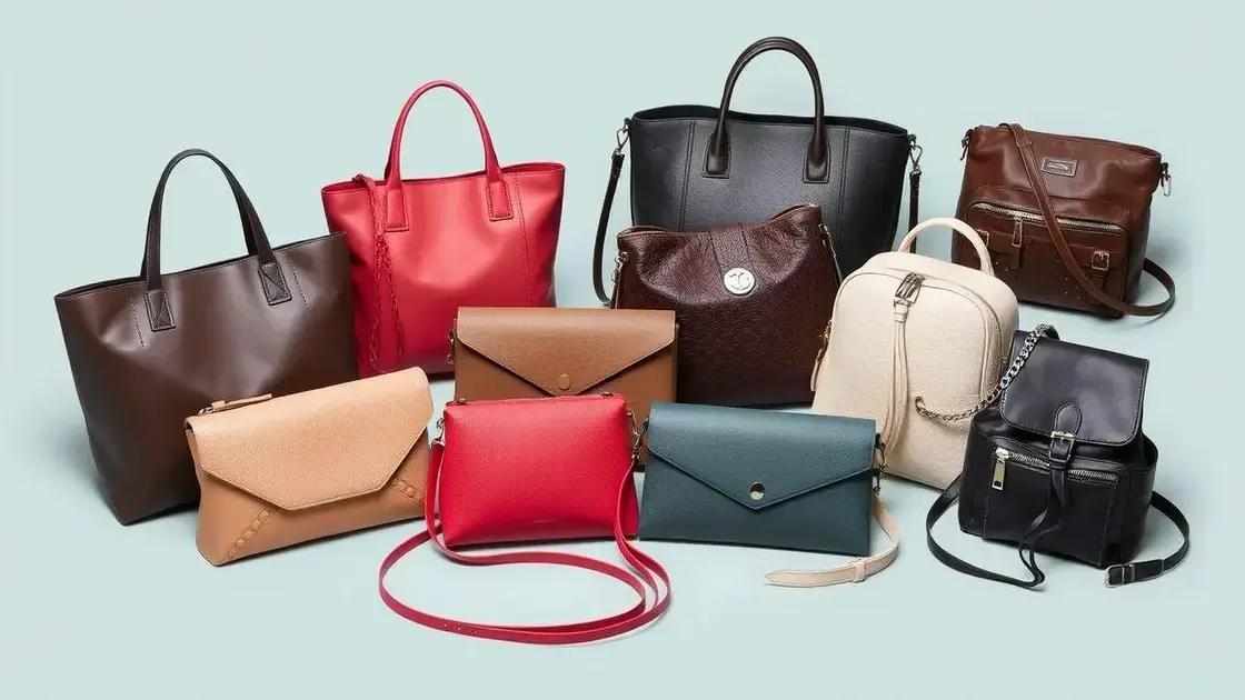 Principais estilos de bolsas femininas