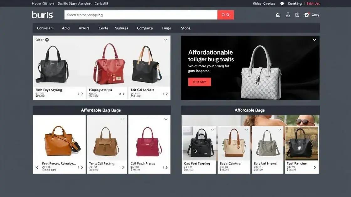 Onde encontrar bolsas baratas online