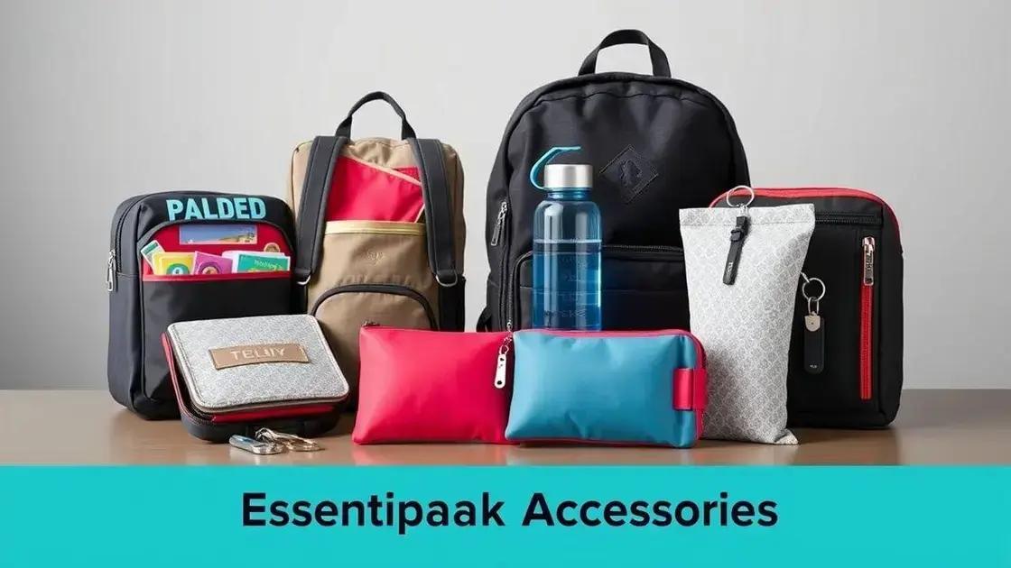 Acessórios indispensáveis para complementar sua mochila