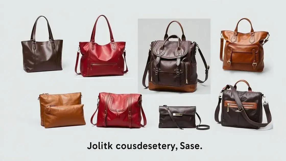 Estilos de bolsas de couro e suas ocasiões