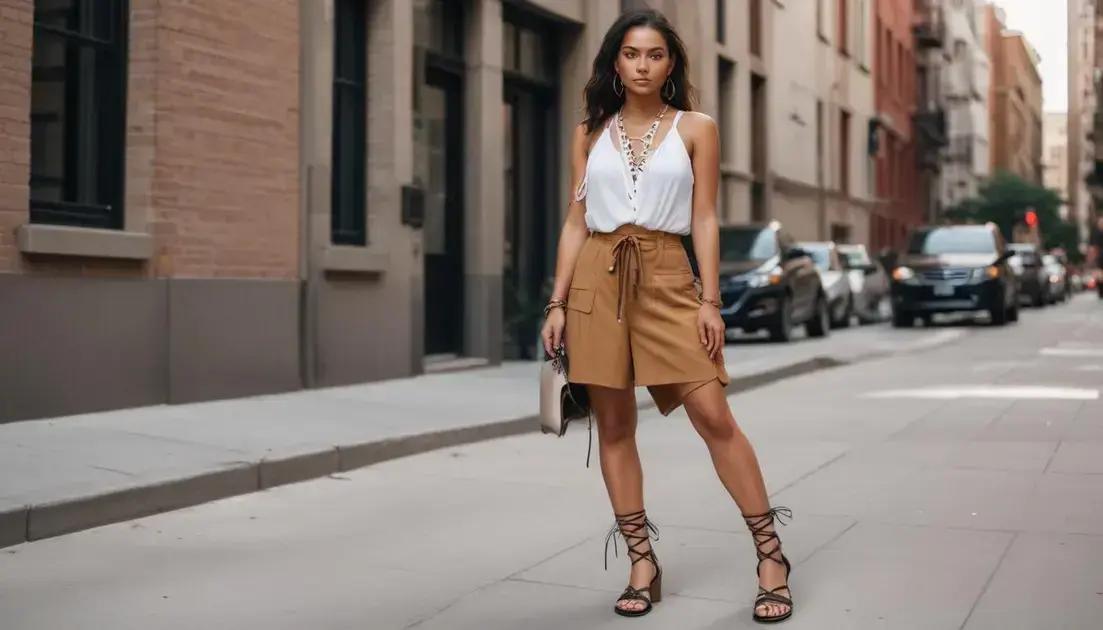 Estilos de looks com sandália de amarração Estilos de looks com sandália de amarração