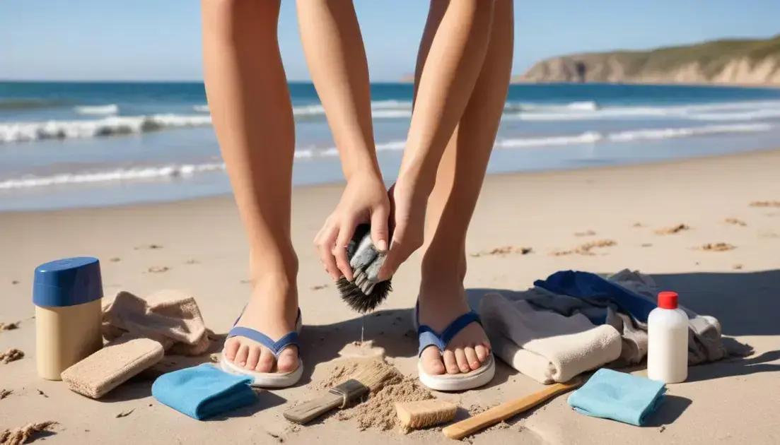 Cuidados com seus sapatos de praia Cuidados com seus sapatos de praia