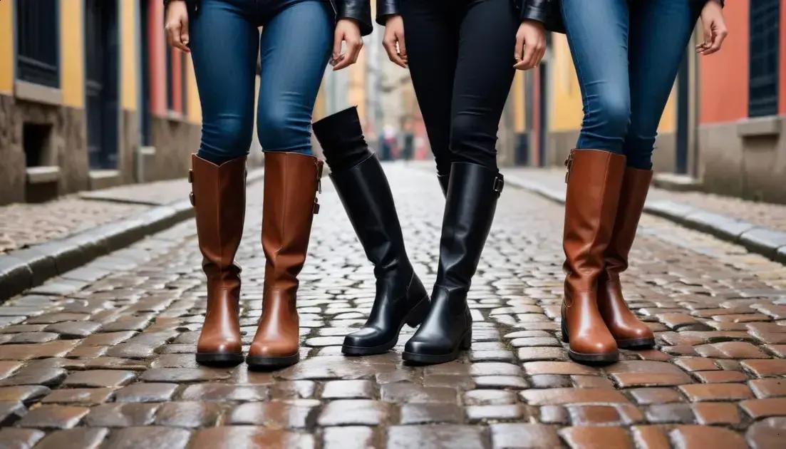 modelos femininos em alta: cano curto, coturno, ankle e over the knee